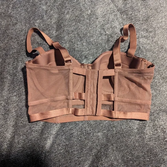 Victoria’s Secret Very Sexy Satin Balconette Bustier Crop Top bra mauve - Picture 6 of 8